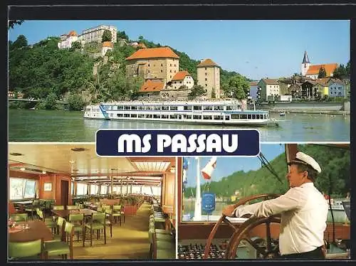 AK MS Passau der Donauschiffahrtsgesellschaft Wurm + Köck