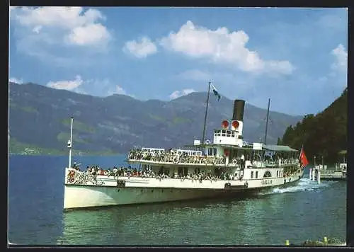 AK Schiff Gallia auf dem Vierwaldstättersee