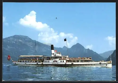 AK DS Gallia auf dem Vierwaldstättersee