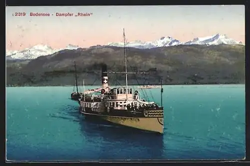 AK Dampfer Rhein auf dem Bodensee