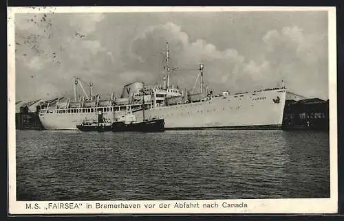 AK Bremerhaven, MS Fairsea vor der Abfahrt nach Kanada