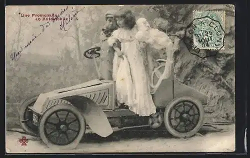 AK Une Promenade en Automobile Nr. 6