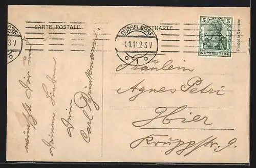 Künstler-AK Kinder in einem Flugzeug