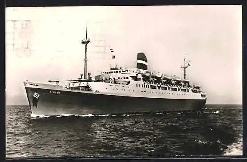 AK Passagierschiff Ryndam, im offenen Meer