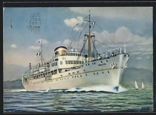 Künstler-AK MN Barletta in voller Fahrt