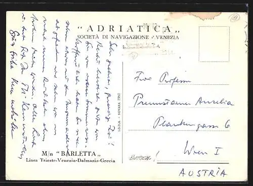 Künstler-AK MN Barletta in voller Fahrt