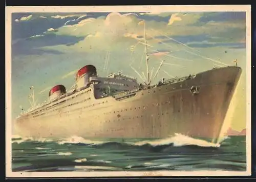 AK Passagierschiff Conte Grande, Italia Societa di Navigazione - Genova