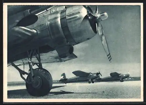 AK Flugzeug vom Typ Letadla Praga E 114