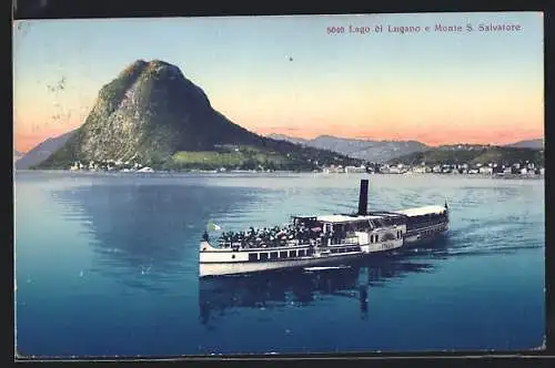 AK Lago di Lugano, Monte S. Salvatore, Dampfer Italia
