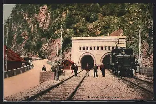 AK Iselle, Simplon-Tunnel-Einfahrt der schweizer Eisenbahn