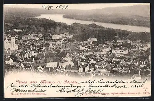 AK Krems /Donau, Teilansicht mit Donaublick