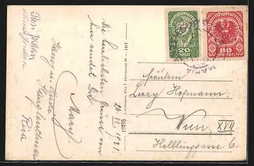 AK Maria-Lanzendorf, Ortspanorama mit Wallfahrtskirche