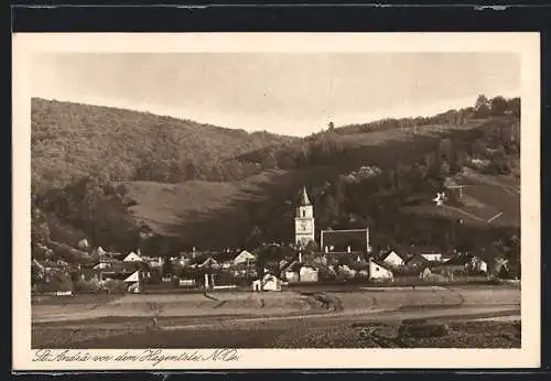 AK St. Andrä vor dem Hagentale, Panoramablick zum Ort