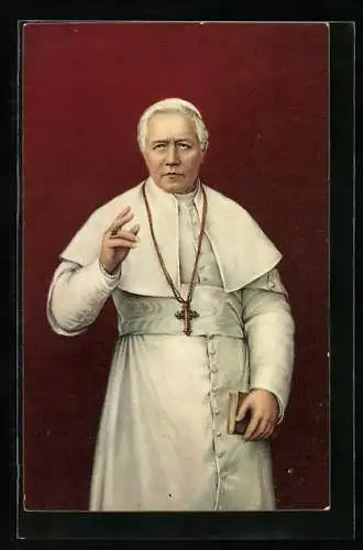 AK Papst Pius X. in weissem Gewand