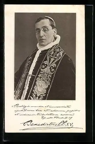 AK Papst Benedikt XV.