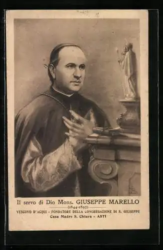 Künstler-AK Servo di Dio Mons. Giurseppe Marello