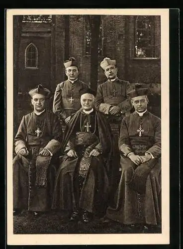 AK Kardinal Wilhelm van Rossum mit den Bischöfen von Schweden, Finnland, Dänemark und Norwegen