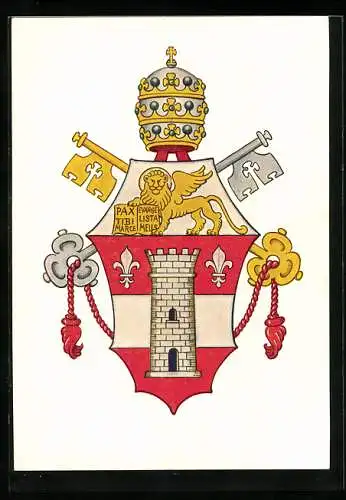 AK Wappen von Papst Johannes XXIII.