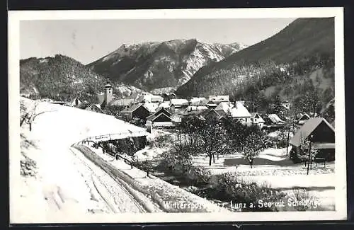 AK Lunz am See, Ort und Scheibtingstein im Winter