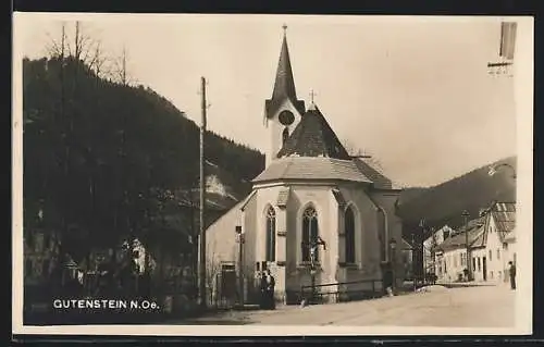 AK Gutenstein, Teilansicht mit Kirche