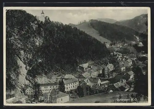 AK Gutenstein, Ortsansicht aus der Vogelschau