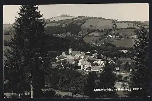 AK Randegg, Teilansicht mit Kirche