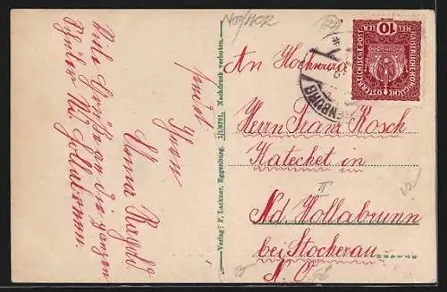 AK Eggenburg /N.-Oest., Redemptoristen-Kloster mit Garten