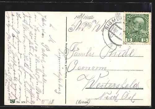 AK Eggenburg /N.-Ö., Teilansicht mit Kirche