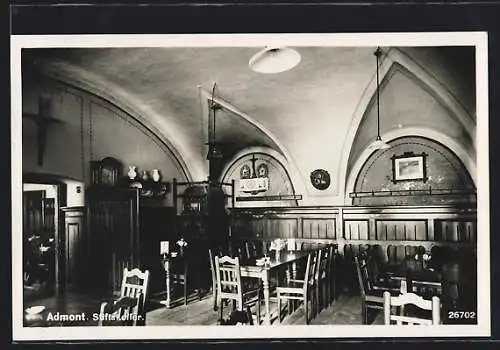 AK Admont, Gasthaus Stiftskeller, Innenansicht