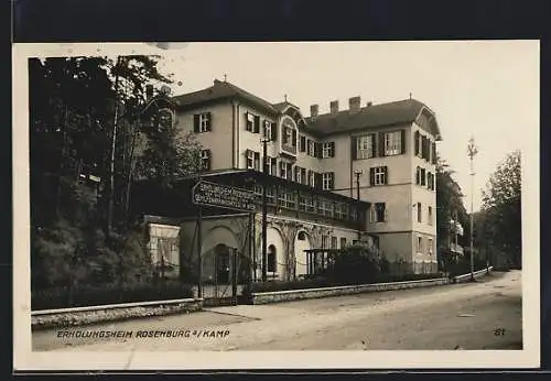 AK Rosenburg a. Kamp, Strassenpartie am Erholungsheim