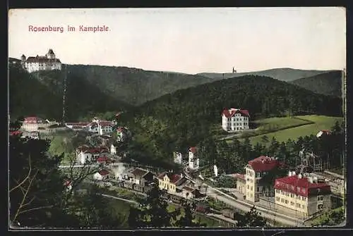 AK Rosenburg, Totale mit Bahnhof