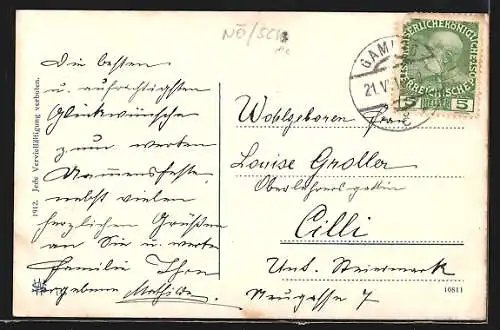 AK Gaming /N.-Oest., Gesamtansicht aus der Vogelschau