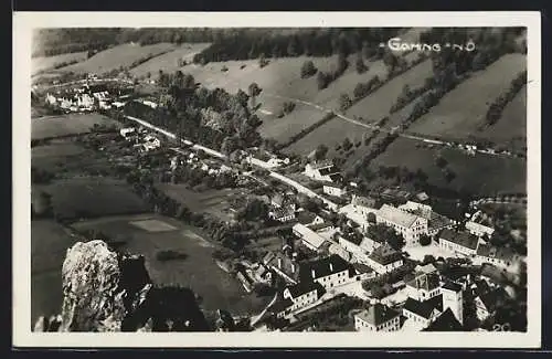 AK Gaming /N.-Ö., Gesamtansicht im Tallauf aus der Vogelschau