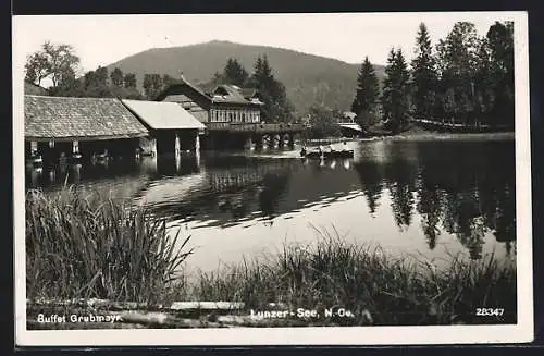 AK Lunz am See, Ortsansicht mit Lunzer See