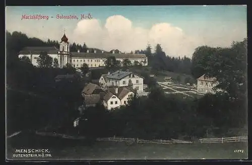 AK Gutenstein, Mariahilfberg, Blick auf die Wallfahrtskirche