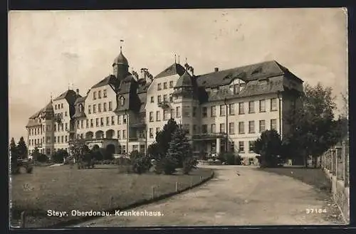 AK Steyr /Oberdonau, Blick auf das Landes-Krankenhaus