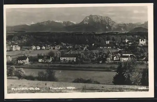 AK Puchheim /Ob.-Oe., Teilansicht mit Traunstein