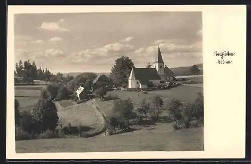 AK Trahütten, Ortspartie mit Kirche