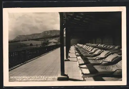 AK Muthmannsdorf /N.-Öst., Genesungsheim Felbring, Liegehalle