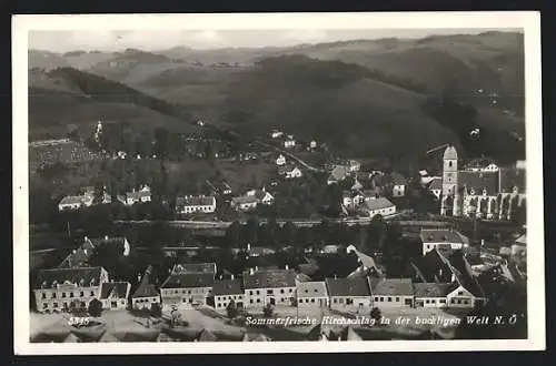 AK Kirchschlag in der Buckligen Welt, Teilansicht mit Kirche