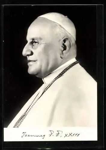 AK Papst Johannes XXIII. mit Pileolus im Porträt