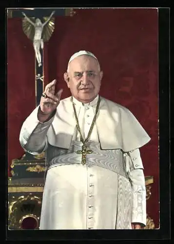 AK Sua Santa Giovanni XXIII, Papst Johannes XXIII. mit segnender Hand