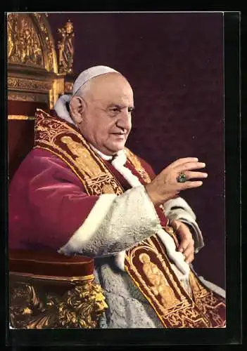 AK Papst Johannes XXIII. segnet die Gläubigen