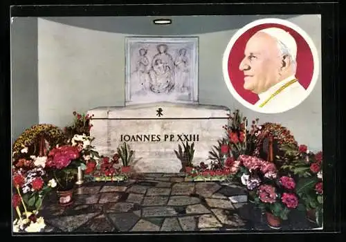 AK Papst Johannes XXIII. Grab des Papstes in der Peterskirche