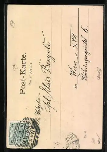 AK Mann hebt Frau bei einem Volkstanz