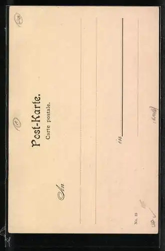 AK Mann in Tracht springt bei einem Volkstanz hoch