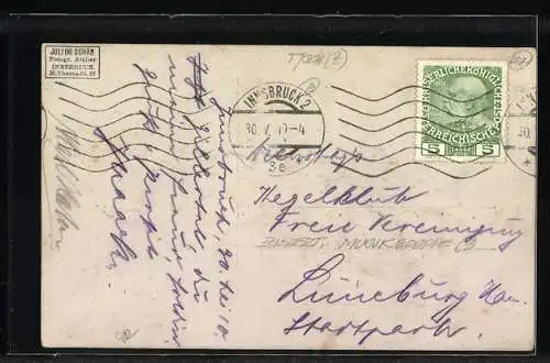 AK Festgesellschaft in Trachtenkleidung beim Volkstanz