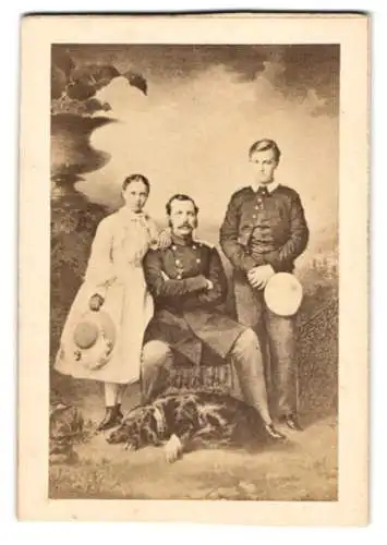 Fotografie unbekannter Fotograf und Ort, Zar Alexander II. von Russland, Alexei Romanow, Marija Romanowa von Russland