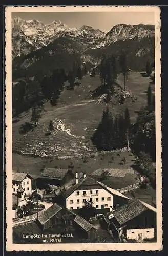 AK Lungötz im Lammertal, Krallinger Gasthaus, Ortsansicht mit Riffel