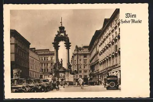 AK Wien, Hoher Markt mit Brunnen